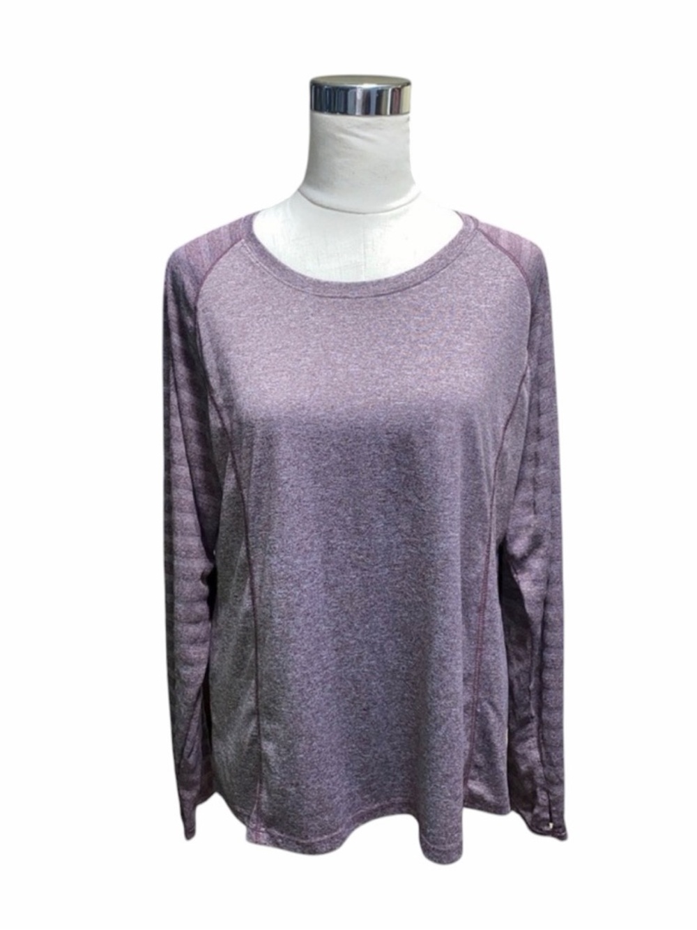 Avia Two Tone Purple Activewear Long Sleeve Top